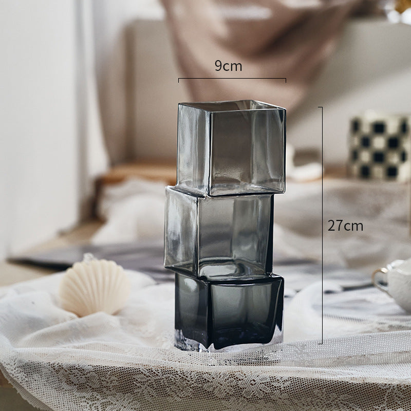 Luxe Handgemaakte Irreguliere Glazen Vaas – Modern & Uniek Design