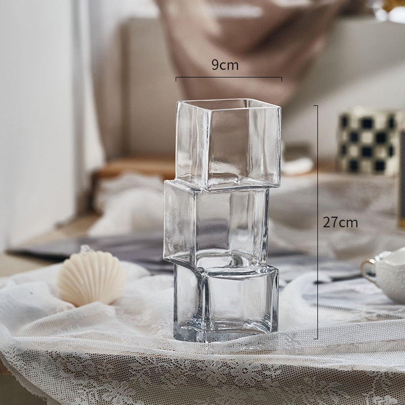 Luxe Handgemaakte Irreguliere Glazen Vaas – Modern & Uniek Design