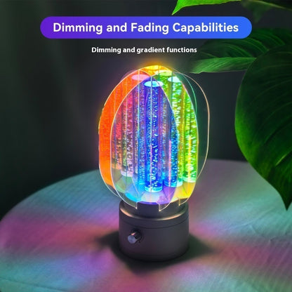 360° Dimmable LED Night Light with Wireless Charging – Mood Lighting &amp; Rotation